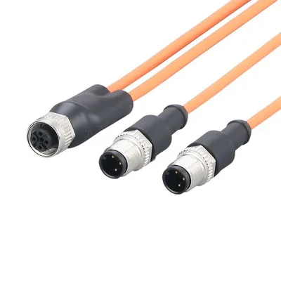 IFM Y SPLITTER CABLE/M12 SOCKET/2xM12 PLUG Y-bağlantı kablosu