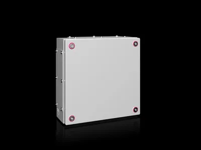 Rittal KX 1535.000 KX terminal kutusu, GYD: 300x300x120 mm, çelik sac, montaj plakasız, kapaklı, kablo giriş plakası