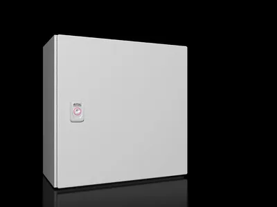 Rittal AX 1380.000 AX kompakt pano, GYD: 380x380x210 mm, çelik sac, montaj plakalı, tek kapılı, bir mandallı kilit