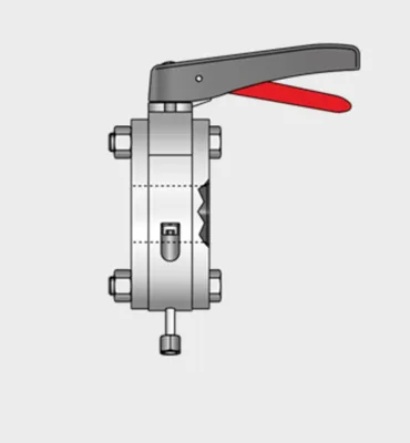 Kieselmann 4366 S-S Leakage Butterfly Valve