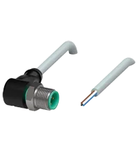 Pepperl+Fuchs V1S-WV4A-10M-PVC Male cordset single-ended M12 angled stainless steel 14404, A-coded, 4-pin, PVC cable grey