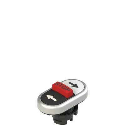 Pizzato E2 1PTRS9AABD Triple lower flush pushbutton, with marking
