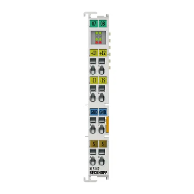 Beckhoff KL3142 Bus Terminal, 2-channel analog input, current, 0…20 mA, 16 bit, differential, high-precision