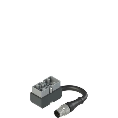 Pizzato VN CM02DM0.2 Metal connector with cable and M12 connector, cable length 02 m, 2NC