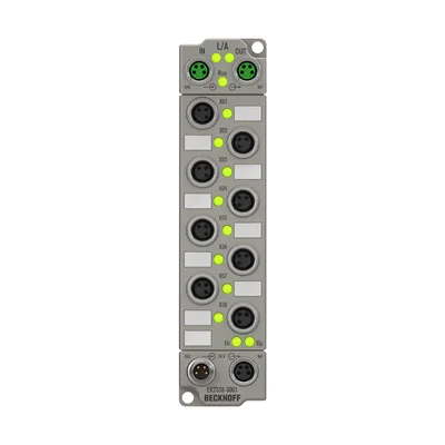 Beckhoff ER2338-1001 EtherCAT Box, 8-channel digital combi, 24 V DC, 3 ms, 05 A, M8, zinc die-cast