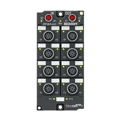 Beckhoff EPP1809-0022 EtherCAT P Box, 16-channel digital input, 24 V DC, 3 ms, M12