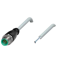 Pepperl+Fuchs V15S-G-2M-PUR Male cordset single-ended M12 straight A-coded, 5-pin, PUR cable grey