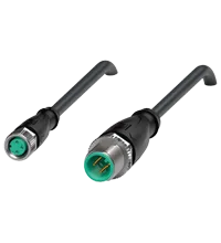 Pepperl+Fuchs V3-GM-BK5M-PVC-U-V11-G Cordset M8 socket straight to M12 plug straight A-coded, 3-pin, PVC cable black, UL approved