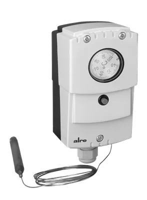 Alre JET-133 XF Capillary thermostat, wall mounting, 40…100…°C, internal setting, external resetting, capillary length 18m