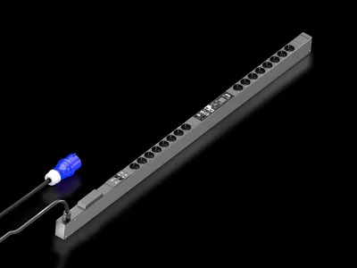 Rittal DK 7979.214 PDU metered 32A/1P CEE 12xC13+4xC19, DK PDU metered, Compact basic power distributor incl energy mearsuremnt per phase, with network interface and display, WHD: 44x1295x70 mm