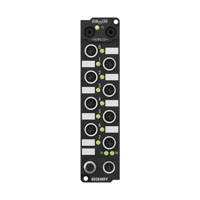 Beckhoff IE2401 Extension Box, 8-channel digital input + 8-channel digital output, 24 V DC, 3 ms, 05 A, M8