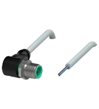 Pepperl+Fuchs V11S-W-5M-PUR Male cordset single-ended M12 angled A-coded, 3-pin, PUR cable grey