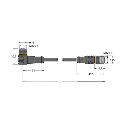 Turck WKC4.4T-P7X3-2-RSC4.4T/TXL