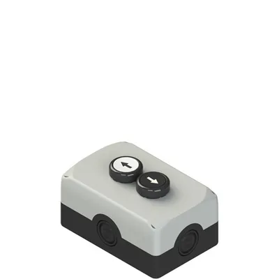 Pizzato ES AC32012 Complete unit with enclosure, 2 flush pushbuttons and contacts