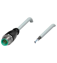 Pepperl+Fuchs V15S-G-5M-PUR-ABG Male cordset single-ended M12 straight A-coded, 5-pin, PUR cable grey, shielded