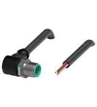 Pepperl+Fuchs V19S-W-BK5M-PUR-U Male cordset single-ended M12 angled A-coded, 8-pin, PUR cable black, UL approved