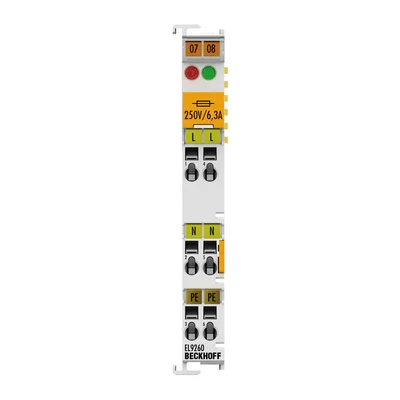 Beckhoff EL9260 Potential supply terminal, 120…230 V AC, with diagnostics and fuse