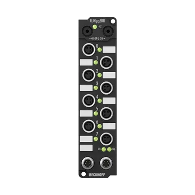 Beckhoff IE2041 Extension Box, 8-channel digital output, 24 V DC, 2 A (∑ 12 A), M8