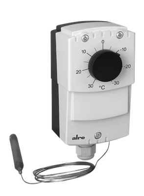 Alre JET-110 X Capillary thermostat, wall mounting, -35…+30…°C, adjustable hysteresis 220K, external setting, capillary length 18m