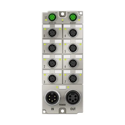 Beckhoff ER2028-1032 EtherCAT Box, 8-channel digital output, 24 V DC, 2 A, M12, zinc die-cast