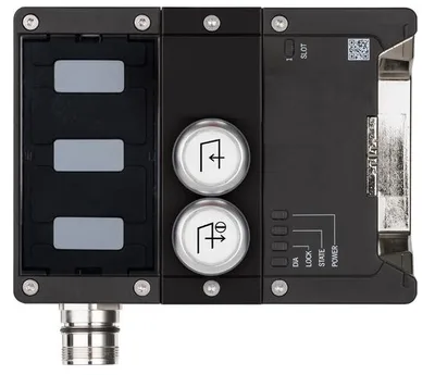 Euchner MGB2-I-BR-U-XK2S5-PY-R-169573 Interlocking module MGB2-I-BR (M23, 2 pushbuttons, door hinge on right)