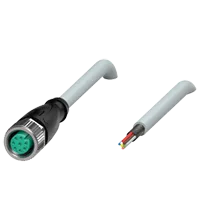 Pepperl+Fuchs V19-G-5M-PUR-ABG Female cordset single-ended M12 straight A-coded, 8-pin, PUR cable grey, shielded