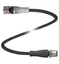 Pepperl+Fuchs V1-G-BK5M-PUR-U/ABG-V1-G-Y Connecting cable, M12 to M12, PUR cable 2-pin