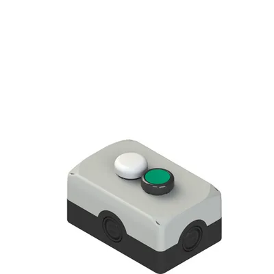 Pizzato ES AC32043 Complete unit with enclosure, 1 indicator light, 1 flush pushbutton and contacts