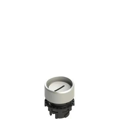 Pizzato E2 1PU2P229L2 Spring-return white booted pushbutton with marking