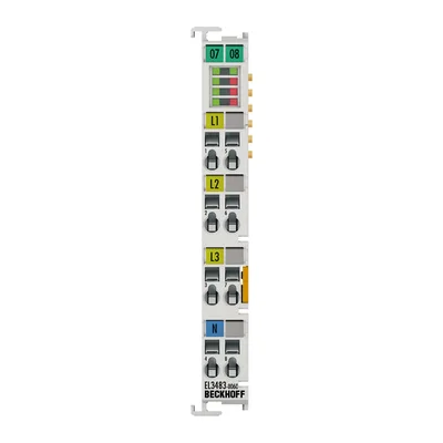 Beckhoff EL3483-0060 EtherCAT Terminal, 3-channel analog input, mains monitor, 480 V AC, 24 bit, with analog values