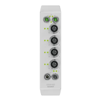 Beckhoff EQ1008-0002 EtherCAT Box, 8-channel digital input, 24 V DC, 3 ms, M12, stainless steel