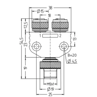 Escha Bauelemente FSM5-2FKM5.4/S89