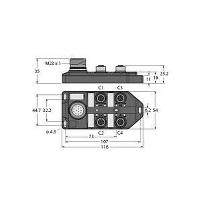 Turck TB-4M12-5P3-CS19T
