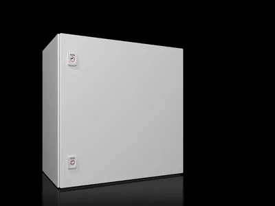 Rittal AX 1360.000 AX kompakt pano, GYD: 600x600x350 mm, çelik sac, montaj plakalı, tek kapılı, iki mandallı kilit