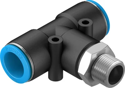 Festo QST-3/8-16 T-Çabuk Bağlantı Rakoru