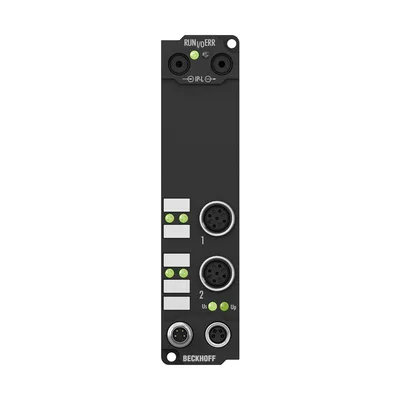 Beckhoff IE2512 Extension Box, 2-channel PWM output, 24 V DC, 25 A, M12