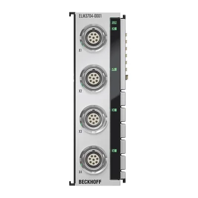 Beckhoff ELM3704-0001 EtherCAT Terminal, 4-channel analog input, multi-function, 24 bit, 10 ksps, LEMO