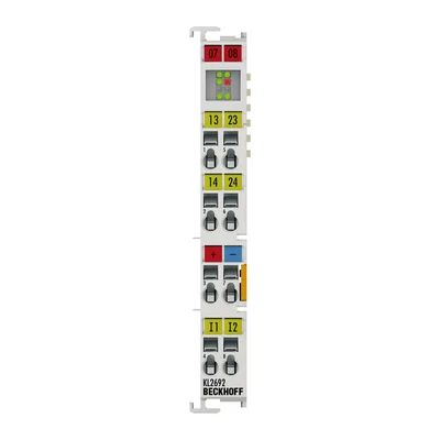 Beckhoff KL2692 Bus Terminal, 2-channel relay output, cycle monitoring, 30 V DC, 3 A