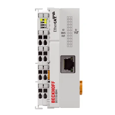 Beckhoff EK1110-0044 EtherCAT EJ coupler, CX and EL terminal connection, EtherCAT junction