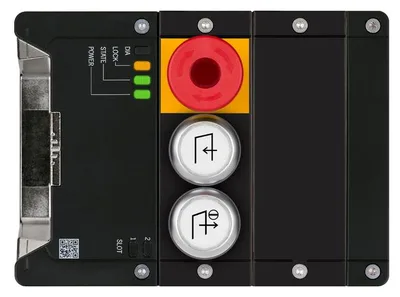 Euchner MGB2-I-MLI-U-YE5A4-KA-L-170481 Interlocking module MGB2-I-MLI (2 pushbuttons, emergency stop, door hinge on left)