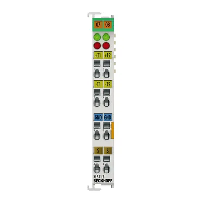 Beckhoff KL3112 Bus Terminal, 2-channel analog input, current, 0…20 mA, 16 bit, differential