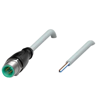 Pepperl+Fuchs V1S-GV4A-5M-PVC Male cordset single-ended M12 straight stainless steel 14404, A-coded, 4-pin, PVC cable grey