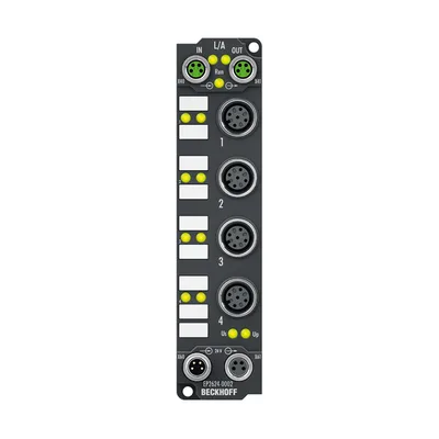 Beckhoff EP2624-0002 EtherCAT Box, 4-channel relay output, 25 V AC, 30 V DC, 05 A AC, 2 A DC, M12