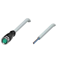 Pepperl+Fuchs V3-GM-2M-PUR Female cordset single-ended M8 straight A-coded, 3-pin, PUR cable grey