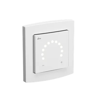 Alre HTRRUt210.A00#31 Room temperature controller with luminous ring scale, flush-mounted, cover 55x55mm, pure white, glossy