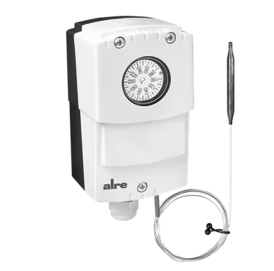 Alre JET-150 F Capillary thermostat, wall mounting, 100…280…°C, adjustable hysteresis 850K, internal setting, capillary length 18m