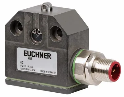 Euchner N01R593-MC2445 Precision single limit switch N01, roller plunger, plug connector M12