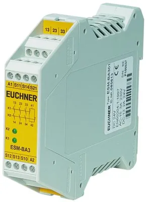 Euchner ESM-BA301P Basic device ESM-BA3, 3 safety contacts, 1 auxiliary contact, cat 4