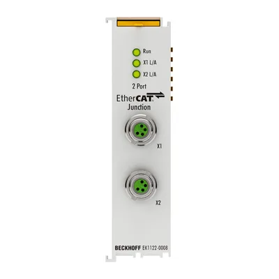 Beckhoff EK1122-0008 2-port EtherCAT junction with M8 connection