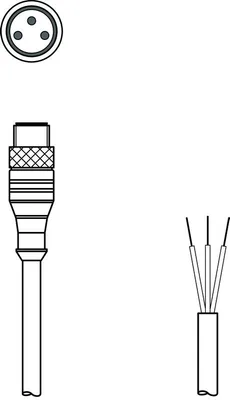 Leuze KS U-M8-3A-P1-100 Bağlantı kablosu